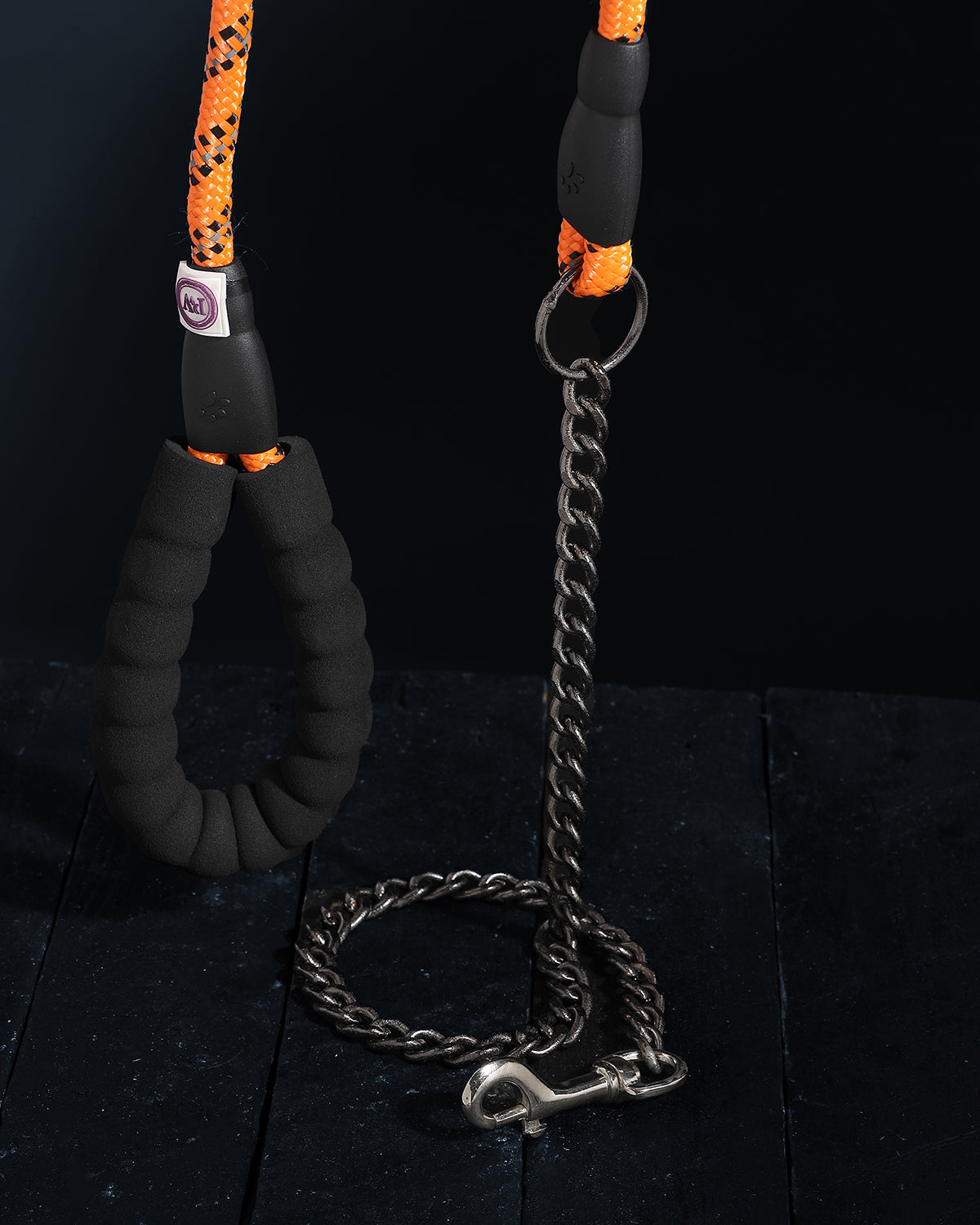 Chain Rope Leash - Ember Orange