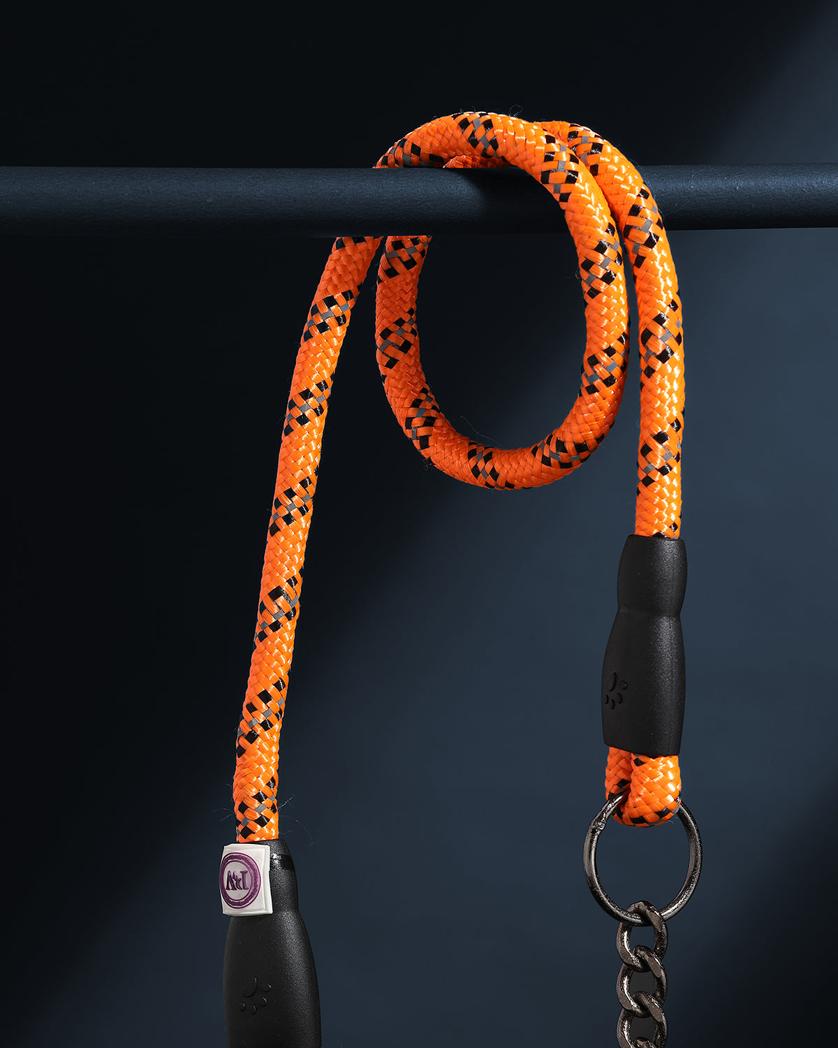 Chain Rope Leash - Ember Orange