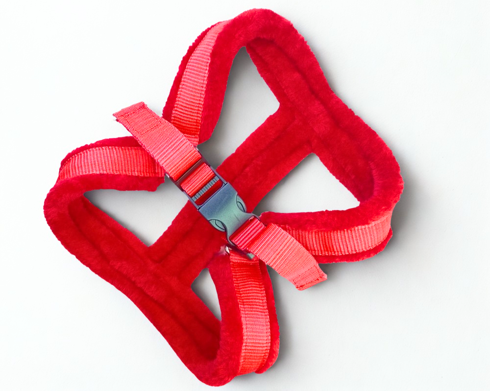 Fur Harness - Red
